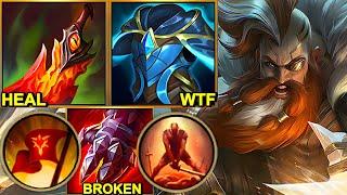 Wild Rift China Olaf - Always MVP Carry - SUPER HEALING OLAF Build Runes - Sovereign Rank Gameplay