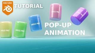 Product Animation in blender - Pop up - Tutorial