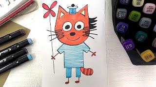 Урок 2: Рисуем Коржика из мультсериала "Три Кота"