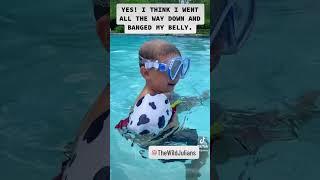 RATE THE BELLY FLOP! 1 to 10. #bellyflop #kids #kidsofyoutube #kidsofinsta #pool #summer #swimming