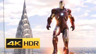 Iron Man Mark 7 Suitup and Chitari Battle (4k HDR) - The Avengers (2012)