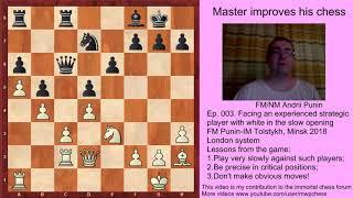 Chess-Facing an experienced strategic player with white in the slow opening