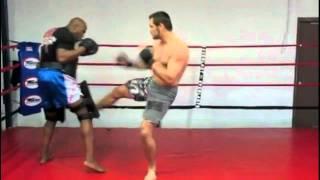 Rich Franklin training with his Thai Coach Neil Rowe