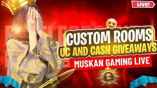 Win BIG Prizes in PUBG MOBILE Custom Rooms with Muskan Gaming Live  #pubgmobile