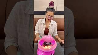 Trying out this cotton candy maker #candyfloss #candymaker #gimaashi #shorts #ytshorts