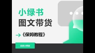 【工作室揭秘】新手可做，小绿书--精细化变现指南！保姆教程