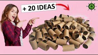 + 20 INCREDIBLE IDEAS WITH TOILET PAPER ROLLS (RECYCLING)