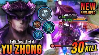 30 Kills!! Yu Zhong Revamp Best Build and Emblem!! - Build Top 1 Global Yu Zhong ~ MLBB