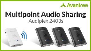 Connect Up to 100 Devices to 1 Transmitter with Multipoint Audio Sharing - Audiplex 2403S