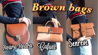 Brown Handbag Collection | Senreve Aria Belt Bag, Beara Beara, Cafune | Mod Shots & What Fits