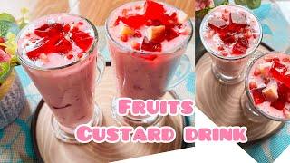 Fruit custard drink | Iftar drink | custard sarbath | Ramadan recipes | summer drinks