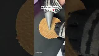 Giani Special Ice Cream Waffle Cone making | Biscuit Cone #shorts #delhi #waffle #icecreamcone