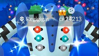 Finally I Got Shiny Regigigas Raid in #pokemongo