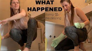 Look at the DISASTER that happened during cleaning | downblouse braless cleaning