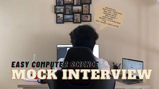 Mock Coding Interview with Undergrad Student | Easy Question | Krish Bavana