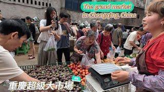 The alarming consumption of box lunches in China, street fast food/Chongqing market/4k