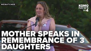 Mother of Paityn, Evelyn, and Olivia Decker speaks at touching memorial service