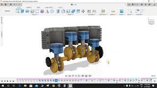 Four Cylinder Engine Assembly in Fusion 360 | Fusion 360 Tutorial Video Coming Soon