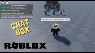 Talking to NPCs Using the Chat Box | Roblox Studio | 2022