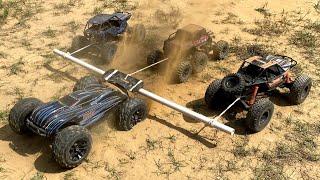 JLB Cheetah RC Car vs 3 Bigfoot Rock Crawler | Remote Control Car | RC Cars