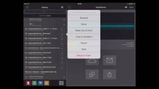 Bulk audio import and export using the AudioShare iOS app