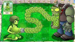 999 Anime Gatling PEA Plants VS Dr. Zomboss vs Gargantuar Giga | Plants vs Zombies Crumbs mode