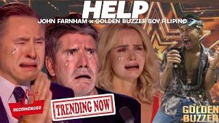 Golden Buzzer | Boy Filipino makes all the judges cry with his amazing voice on John Farnham Song