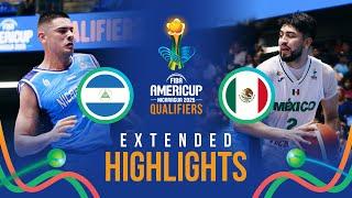 Nicaragua  vs Mexico  | Extended Highlights | FIBA AmeriCup 2025 Qualifiers 2025