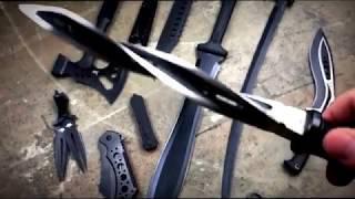 All Black Tactical Knife Set