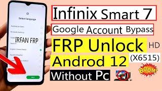 infinix Smart 7 Frp Bypass Infinix X6515 Frp Bypass infinix smart 7 X6515 frp Android 12 Without Pc