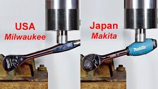 HYDRAULIC PRESS VS SOCKET WRENCHES WITH RATCHET, USA AND CHINA