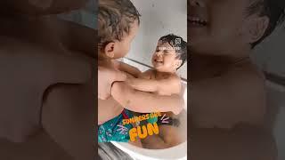 summer fun/summer activities/activities at home/baby bath#baby #babyactivities #babybath #siblings