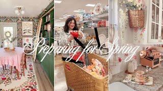 Preparing for Spring  Cottagecore Spring decor, Painting, Wallpaper DIY, Puzzle haul & Organizing