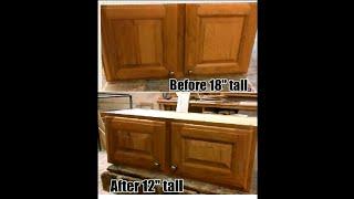 From 18'' to 12'' : cutting down a kitchen cabinet and doors