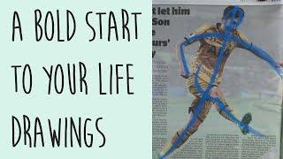 Beginner Figure Drawing (2 of 10) - MOVEMENT, GESTURE and the newspaper exercise