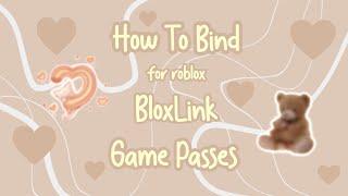  ; how to setup bloxlink - gamepasses