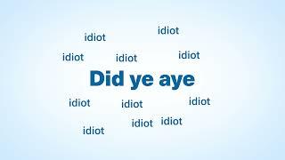 Did ye aye --  The ScotsCare guide to speaking Scottish