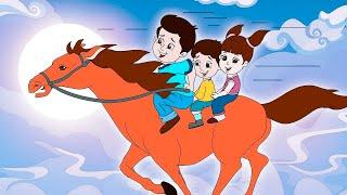 लकड़ी की काठी | Lakdi ki kathi | Popular Hindi Children Songs | Animated Songs by Aura Cartoon