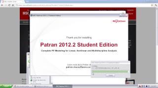 MSC Nastran, Patran Tutorial - Installation of the Student Edition