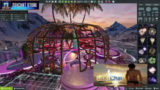 Finishing the paradise club 3DXChat world editor - Chill lofi