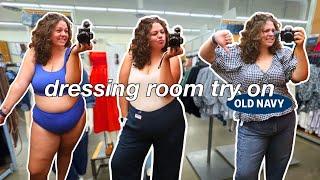 inside the dressing room at old navy (jeans, swimwear, tops & more!)