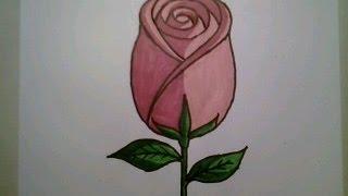 how to draw a Rose Beautiful CuteFlower Easy Step By Step For Everyone Doodle Sketch Tutorial