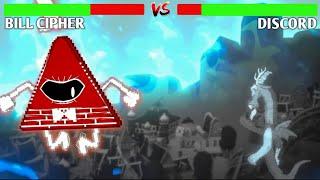 Bill cipher vs Discord Fight Healthbars (Animation: @deathbattle)