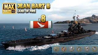 Schlachtschiff „Jean Bart B“ mit 8 zerstörten Schiffen – World of Warships