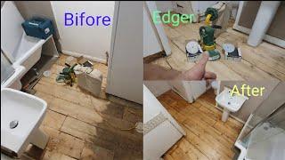 How do you Sand a Bathroom floor Wood ( step by step)