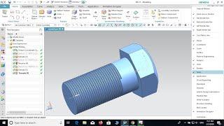 How to draw a bolt in NX 12