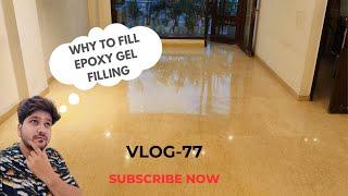 Old marble floor restored | How to fill epoxy gel and results | benefits and cure time detail | sksc