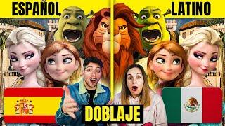  ESPAÑOLES REACCIONAN a DOBLAJE LATINO VS ESPAÑOL Y LLORAN DE LA RISA  **PELICULAS DE DISNEY**