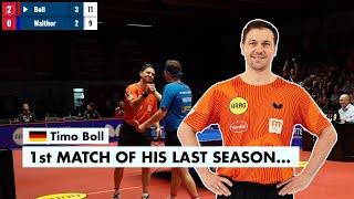 TIMO BOLL - the 1st match of his FINAL SEASON (Table Tennis Bundesliga)