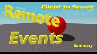 Remote Events - Client to Server (Roblox Studio Tutorial) - PrizeCP Summary Series (S001)